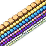 Hematite 2/3/4/6MM Blue,Rose Red,Glod Square Cube Beads