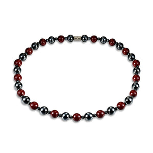 Hematite Magnetic Therapy Necklace Red Beads