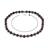 Hematite Magnetic Therapy Necklace Red Beads