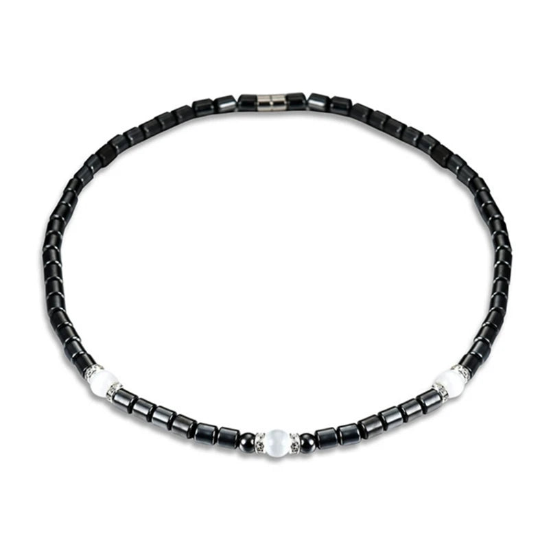 Hematite Necklace Magnetic Therapy Healing Health Jewelry Beads Pearls