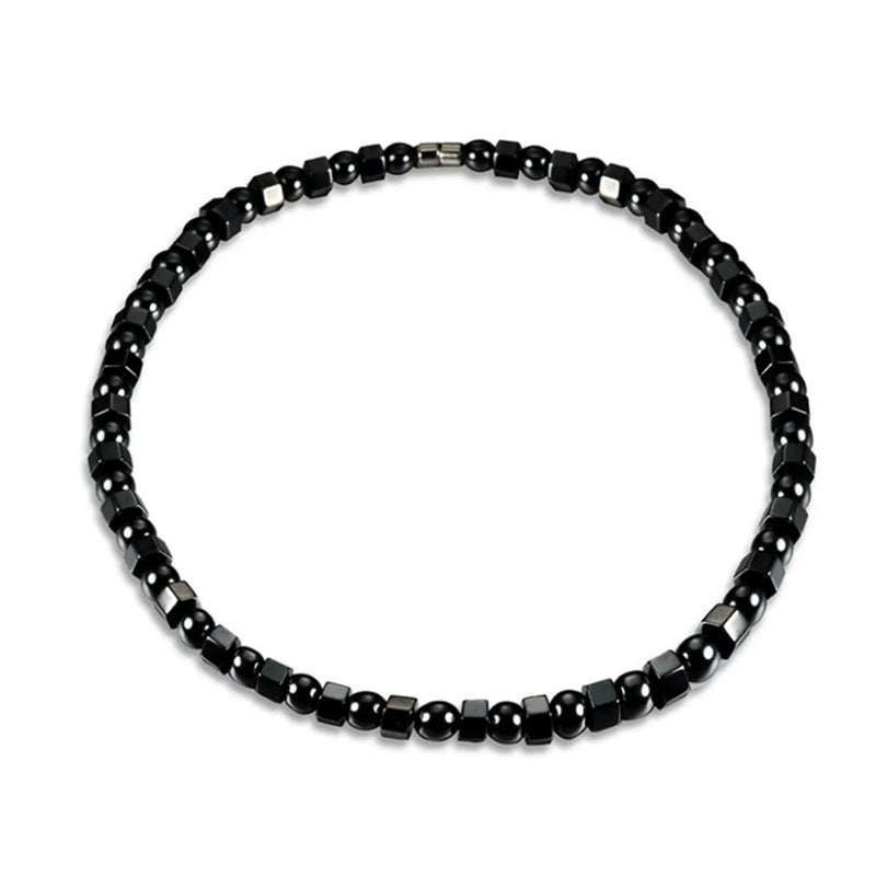 Hematite Necklace Magnetic Therapy Healing Unisex Beads