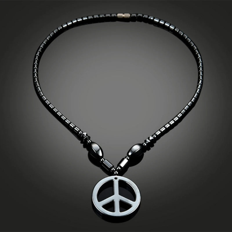 Hematite Magnetic Therapy Necklace Unisex Jewelry