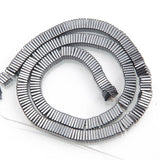 Hematite Square Slice Spacer Beads 6mm