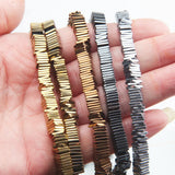 Hematite Square Slice Spacer Beads 6mm