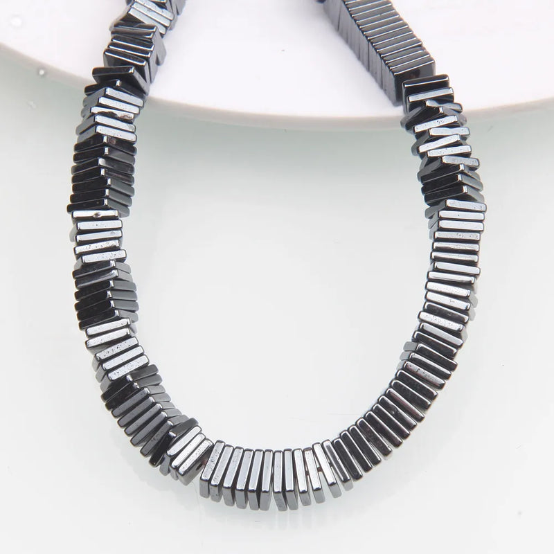 Hematite Square Slice Spacer Beads 6mm