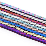 Electroplated Hematite Square Spacer Beads 4x4x1mm