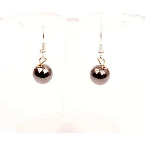Hematite Stone Earrings Modern Style