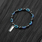 Hematite Evil Eye Bracelet with HOPE Charms Beaded Jewelry