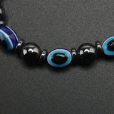 Hematite Evil Eye Bracelet with HOPE Charms Beaded Jewelry