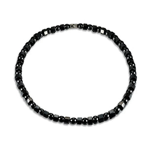Unisex Hematite Necklace With Magnetic Therapy Health Beads