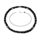 Unisex Hematite Necklace With Magnetic Therapy Health Beads