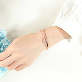 Hemiston Copper Women's Bracelet with Zircon Heart