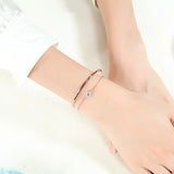 European Copper Plated Ladies Bracelet Devil's Eye Zircon
