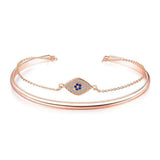 European Copper Plated Ladies Bracelet Devil's Eye Zircon