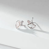 Hemiston Fritillaria Ginkgo Zircon 925 Silver Earrings Gift