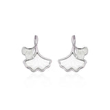 Hemiston Fritillaria Ginkgo Zircon 925 Silver Earrings Gift
