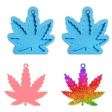 Hemp Leaf Silicone Molds Keychain Pendant Mold Keychain Molds