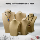 Hemp Neck Holder Jewelry Display Rack for Ring
