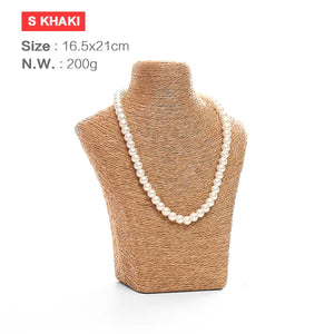 Hemp Rope Mannequin Necklace Display Stand Holder