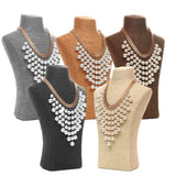 Hemp Rope Mannequin Necklace Display Stand Holder