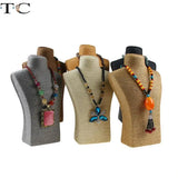 Hemp Rope Necklace Display Stand Portrait Neck Ornament Display