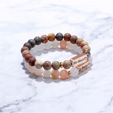 Natural Stone Couple Bracelet Charm Bracelets & Bangles Bijoux