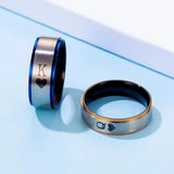 King Queen Heart Rings Couples Stainless Steel Promise Engagement Wedding Ring