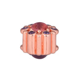 Radiant Pink CZ Charm Beads Sterling Silver Bracelet DIY