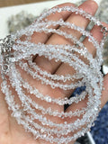 Herkimer Diamond Baroque Faceted Bracelet S925 Clasp 7.5in