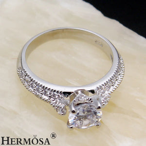 Amazing Grace Women's Wedding Rings Zircon Engagement Jewelry Bridal Bands