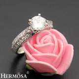 Amazing Grace Women's Wedding Rings Zircon Engagement Jewelry Bridal Bands
