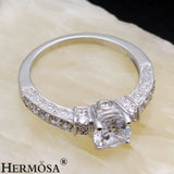 Hermosa Amazing Grace Womens Wedding Rings Zircon Engagement Jewelry Bridal Ring