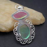 Colorful FireTopaz Charms Pendant Necklace Jewelry Gift
