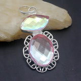 Colorful FireTopaz Charms Pendant Necklace Jewelry Gift