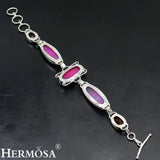 Natural Honeytopaz BotswanaAgate Chain Bracelet 8.25 Inch