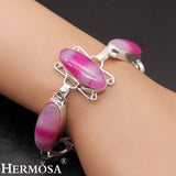 Natural Honeytopaz BotswanaAgate Chain Bracelet 8.25 Inch