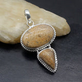 Exotic Ocean Jasper Necklace Pendant Charms 2 1/4 Inch