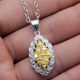 Eye Shape Garnet Kunzite HotCitrine Morganite Lady Necklace Pendant