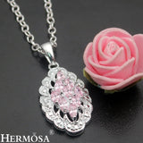 Eye Shape Garnet Kunzite HotCitrine Morganite Lady Necklace Pendant