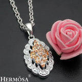 Eye Shape Garnet Kunzite HotCitrine Morganite Lady Necklace Pendant
