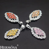 Eye Shape Garnet Kunzite HotCitrine Morganite Lady Necklace Pendant