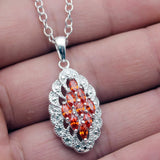 Eye Shape Garnet Kunzite HotCitrine Morganite Lady Necklace Pendant