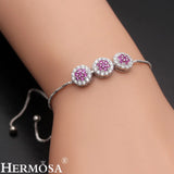 Floral Style Women Jewelry Pull Tie Chain Bracelet