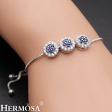 Floral Style Women Jewelry Pull Tie Chain Bracelet