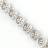 Pink Kunzite WhiteTopaz Bracelet For Women