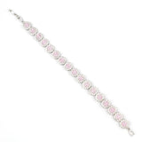 Pink Kunzite WhiteTopaz Bracelet For Women