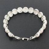 Pink Kunzite WhiteTopaz Bracelet For Women