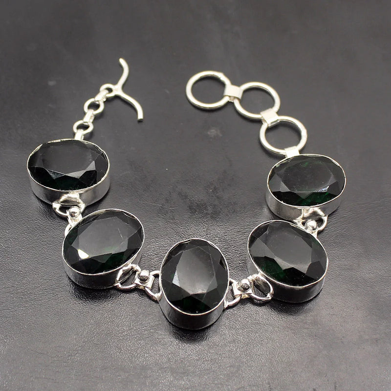 GreenTopaz Women Chain Links Bracelet 7.75 Inch