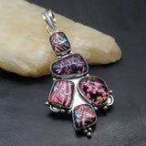Hermosa Jewelry Dichroic Glass Pendant Necklace Charm