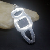 Hermosa Jewelry Dichroic Glass Silver Charm Necklace Pendant